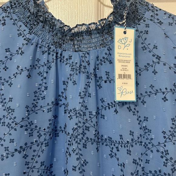 NWT Draper James Printed Swiss Dot Smocked Dress Size XL - Picture 6 of 6